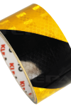 Taśma odblaskowa żółto-czarna Epat T040. Taśma odblaskowa ostrzegawcza.