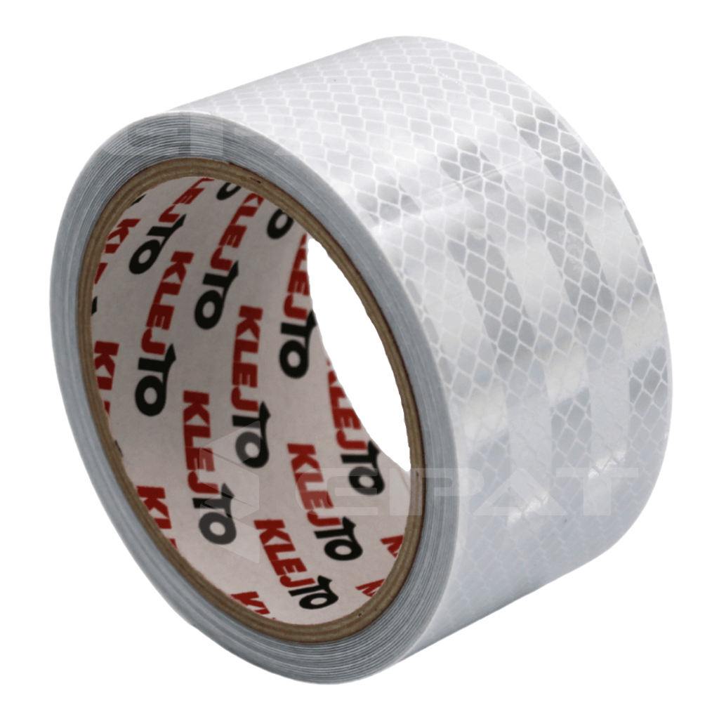 Taśma odblaskowa biała Epat T010. Odblask w taśmie samoprzylepny.