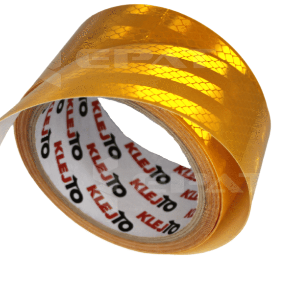 Taśma odblaskowa żółta Epat T030. Obrysówka samoprzylepna żółta.